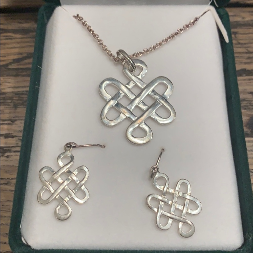 Necklace and earrings set. Never worn.
